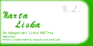 marta liska business card